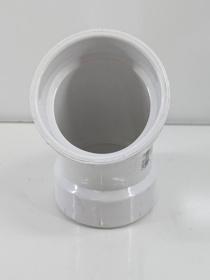 NIBCO 2 in. PVC DWV 45-Degree Hub x Hub Elbow Pipe Fitting – White C4806HD2