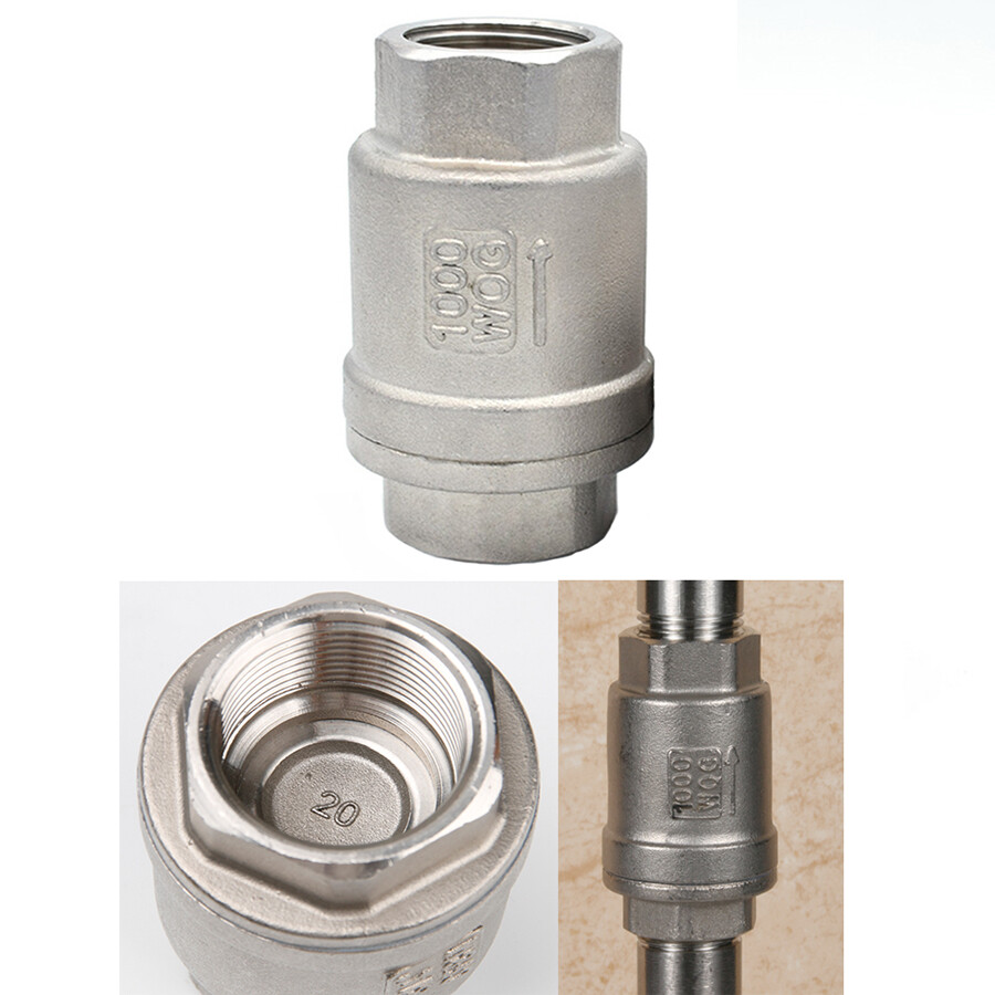 1/2″ 3/4″ 1″ BSP 304 Stainless Steel One Way Check Valve Spring/Swing Non Return