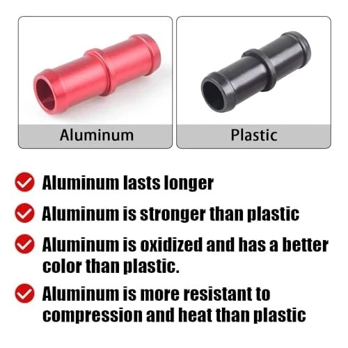 Aluminum Heater Hose Connector Compatible with 370Z Infiniti G35 G37 QX50 Q60