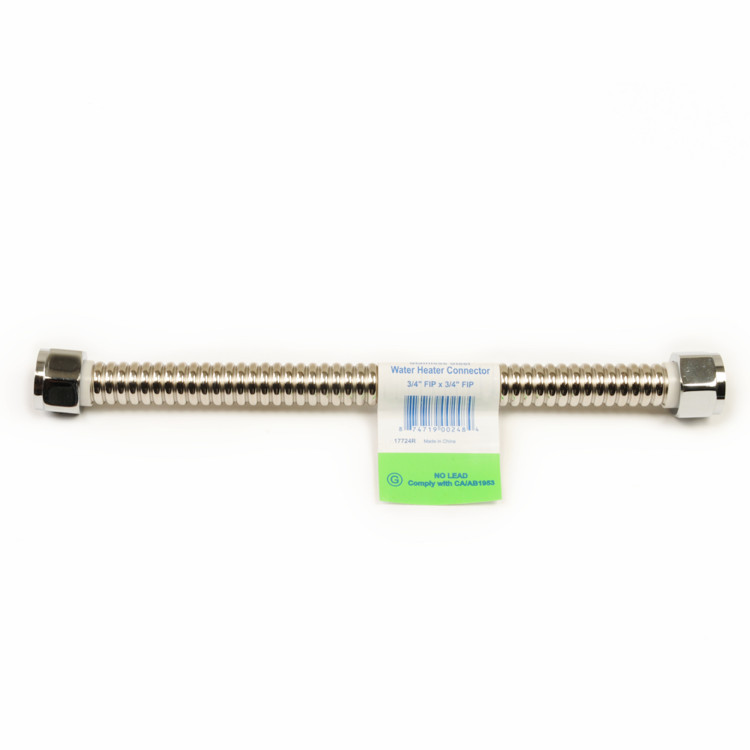 CrownFlex Stainless Corrugated Water Connector 18″ 3/4″fip X 3/4″fip
