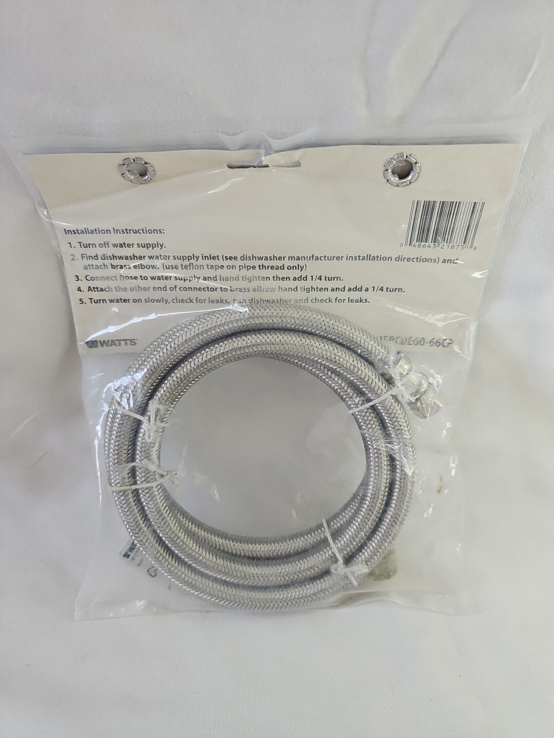 NEW 3/8″ Comp x 60″ 5-FT S.S Universal Dishwasher Water Supply Line Connector LF