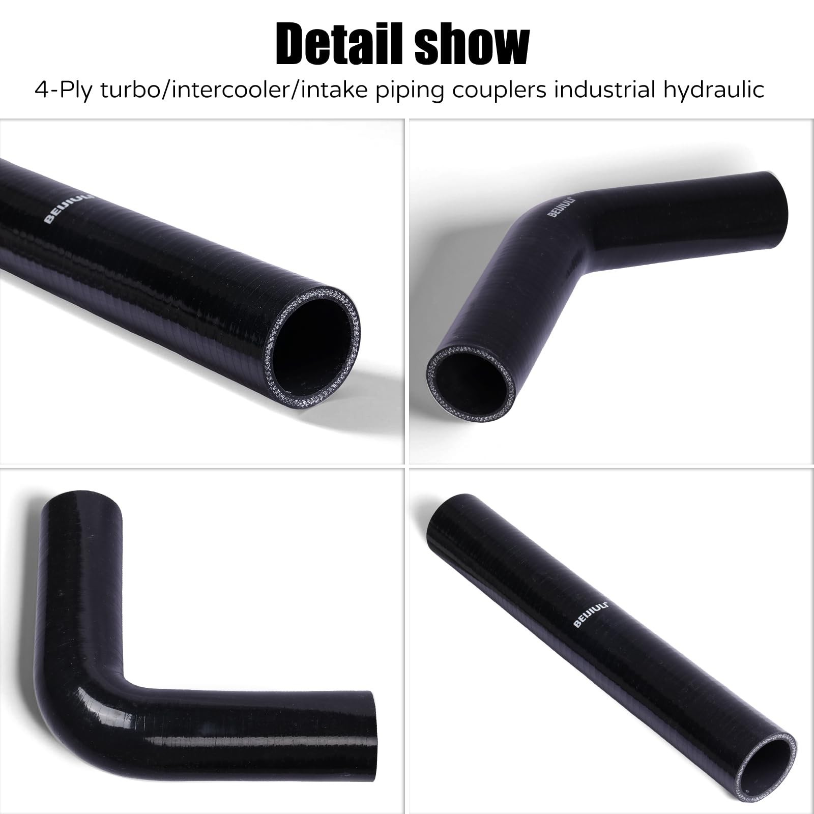 2″ ID Radiator Coolant Air Hose,12 inch Length Silicone Coupler Industrial Hy…