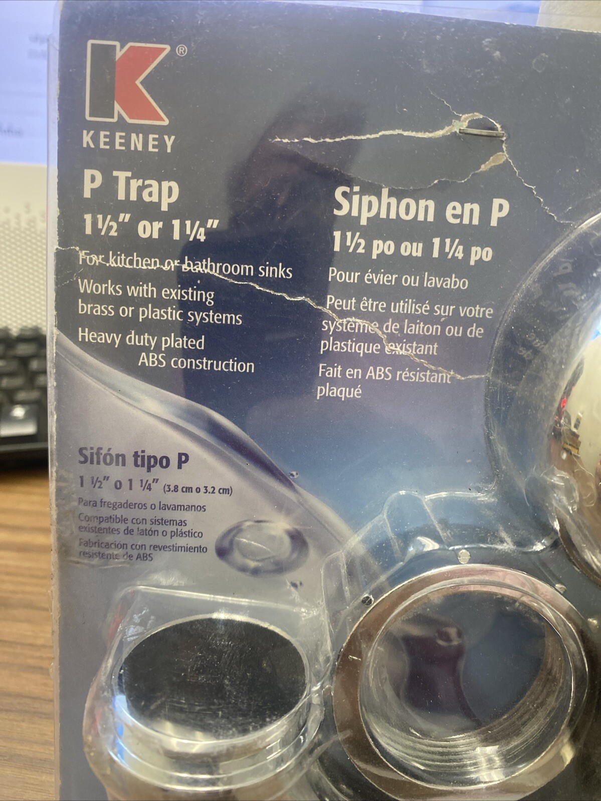 Keeney K400PC Chrome Plated ABS P-Trap 1-1/2″ or 1-1/4″ new