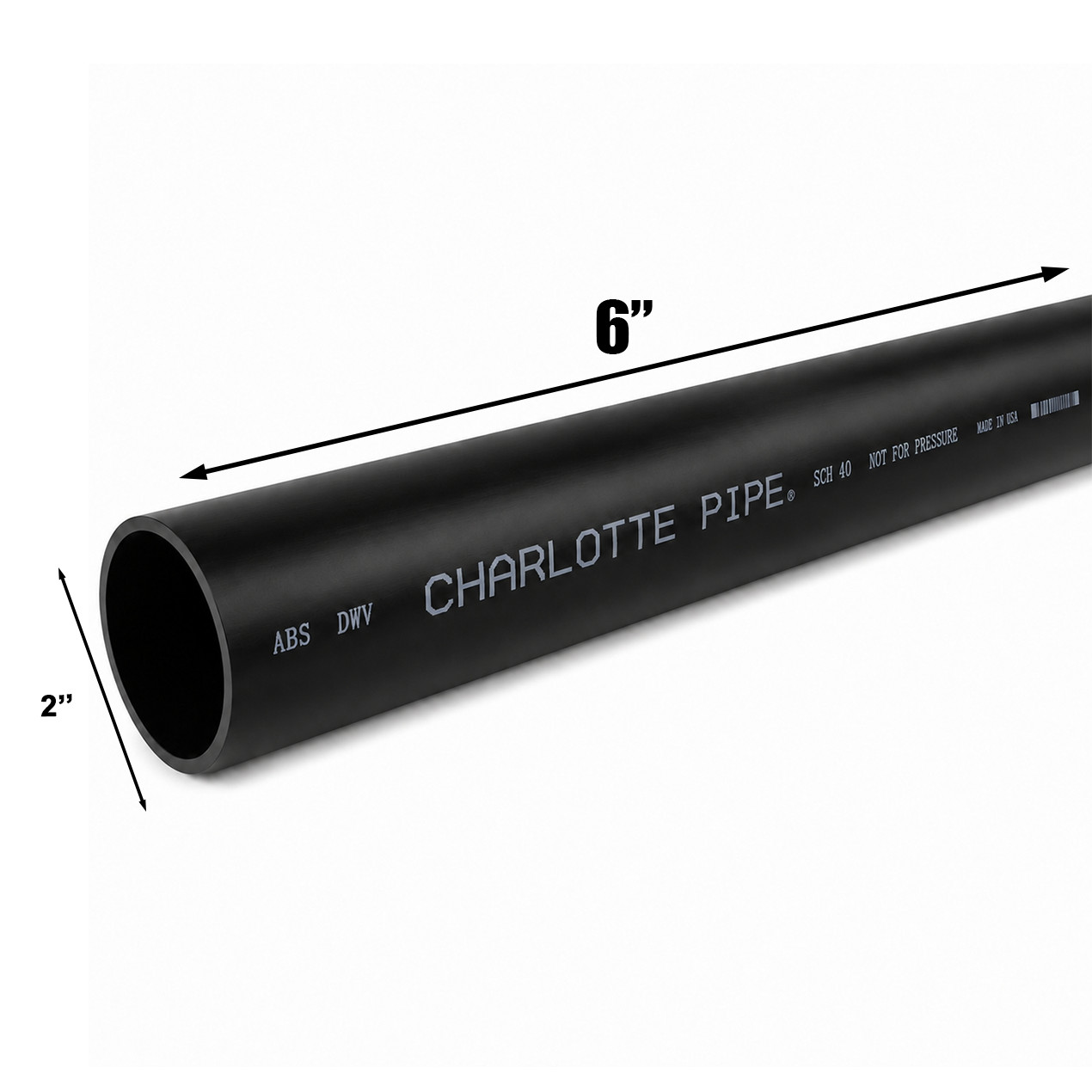 2″ ABS DWV Pipe | Black | Drain Waste Vent | Plumbing Pipe