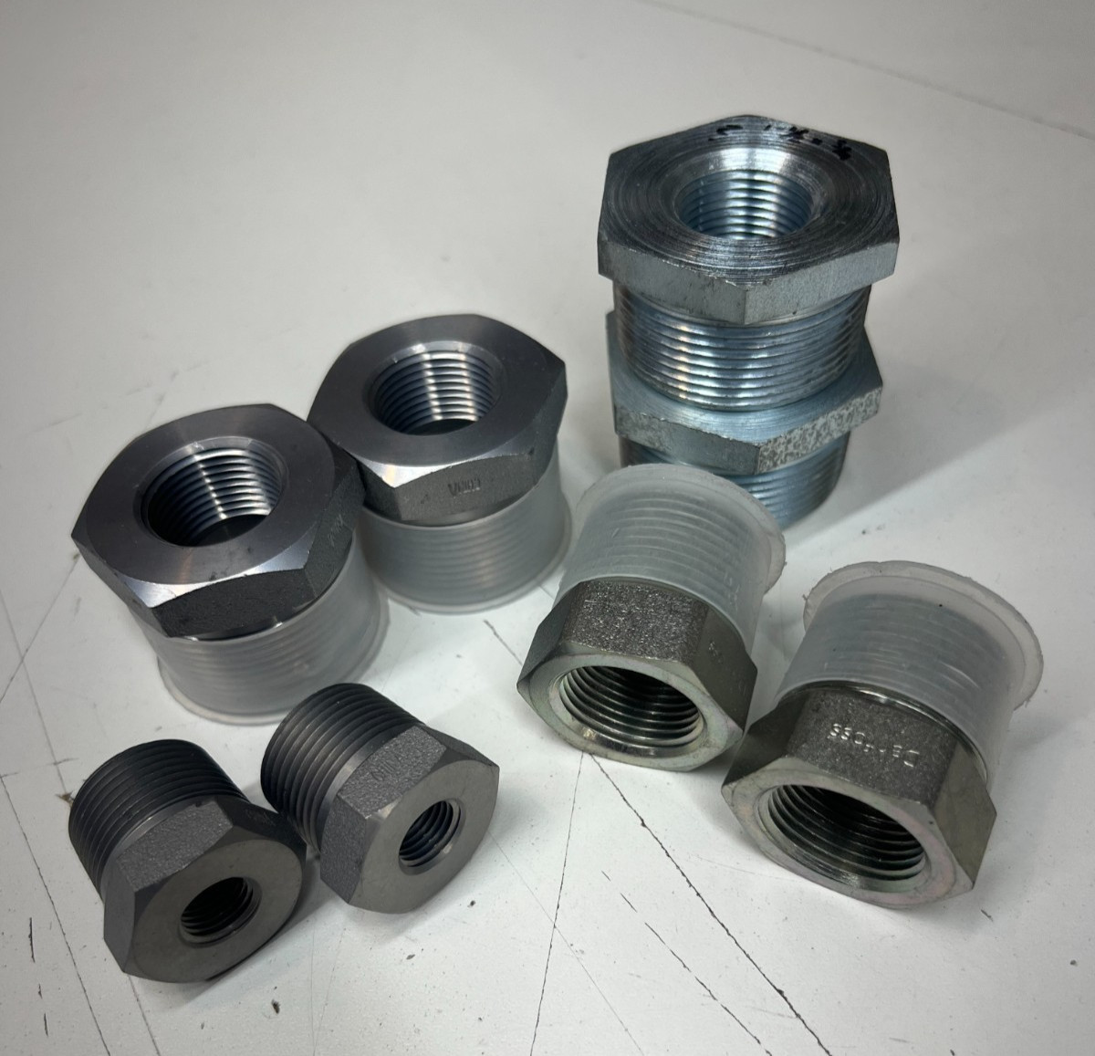 2 Pack) Various Sizes of 5406 Hydraulic Reducer Bushing MPxFP Threaded NPT Steel