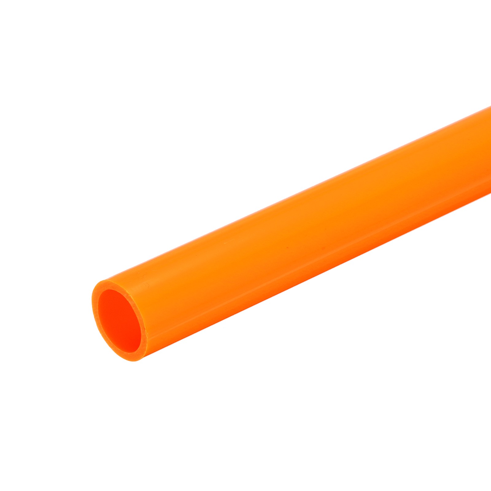 PVC Rigid Round Pipe 16mm ID 20mm OD 500mm Orange High Impact
