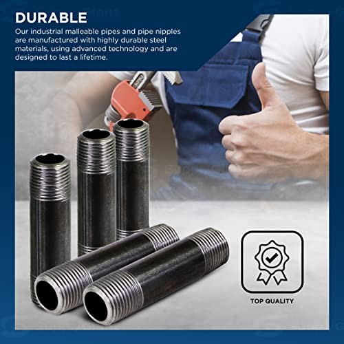 3/x 12 Inch Black Steel Pipe (-Pack), Heavy Duty Industrial 3/4″ x 12″ 4