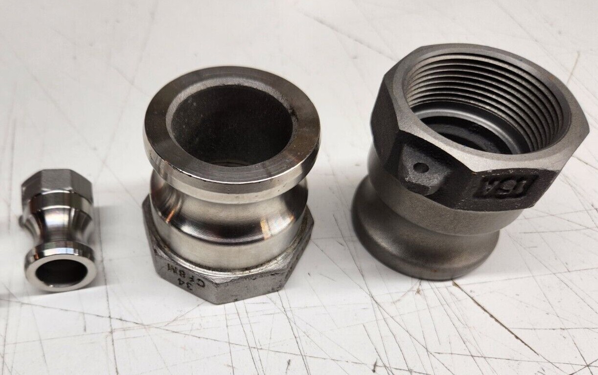 Various Sizes & Materials PT Type A Female NPT Thread x Cam & Groove Adapter USA