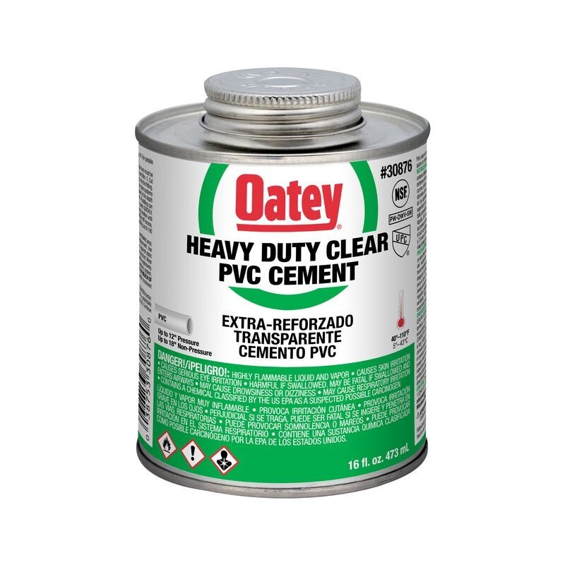 NEW OATEY 30850 FRESH CAN 4OZ HEAVY DUTY CLEAR PVC PIPE GLUE CEMENT