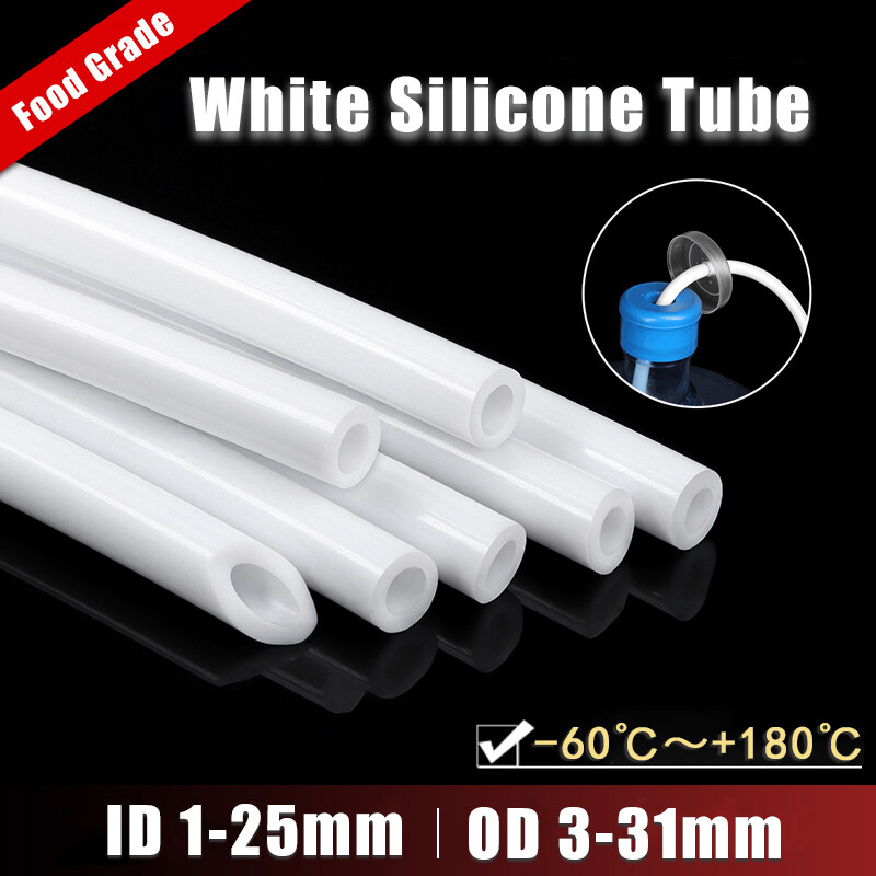White Silicone Tube Food Grade Beer Milk Flexible Hose Pipe Soft Rubber 1mm-25mm