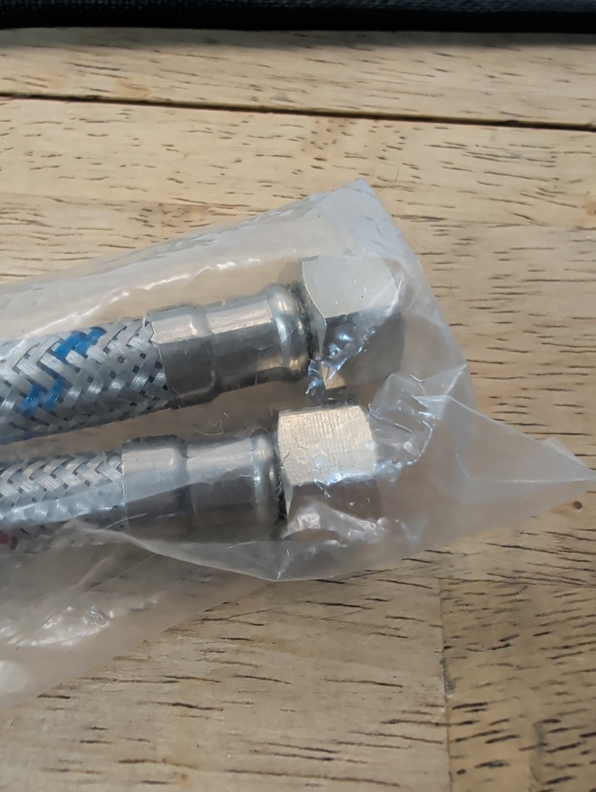 3/8″ Connection Faucet Inlet Cold&Hot Water Supply 23″ Length Hose Chrome Pipes