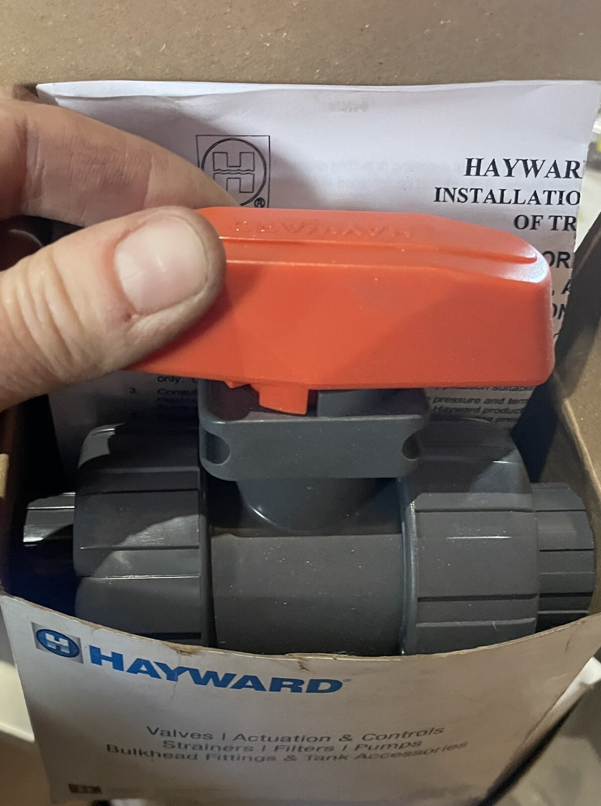 Hayward TB1075STE 3/4″ PVC True Union Ball Valve Socket w/ Socket/Threaded EPDM