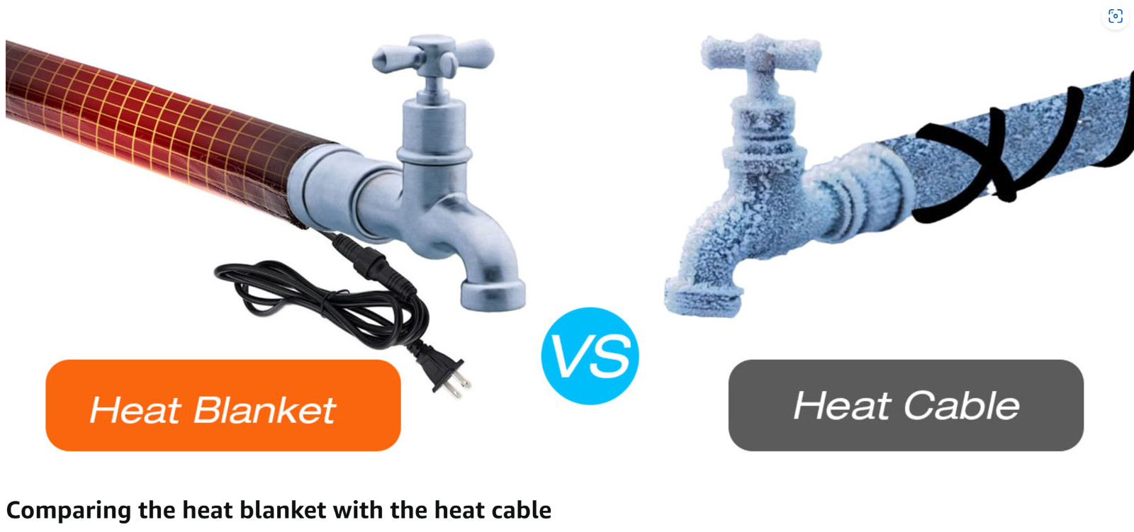 H&G lifestyles Insulated Water Pipe Heating Wrap, Home or RV 3ft Max Temp 158℉