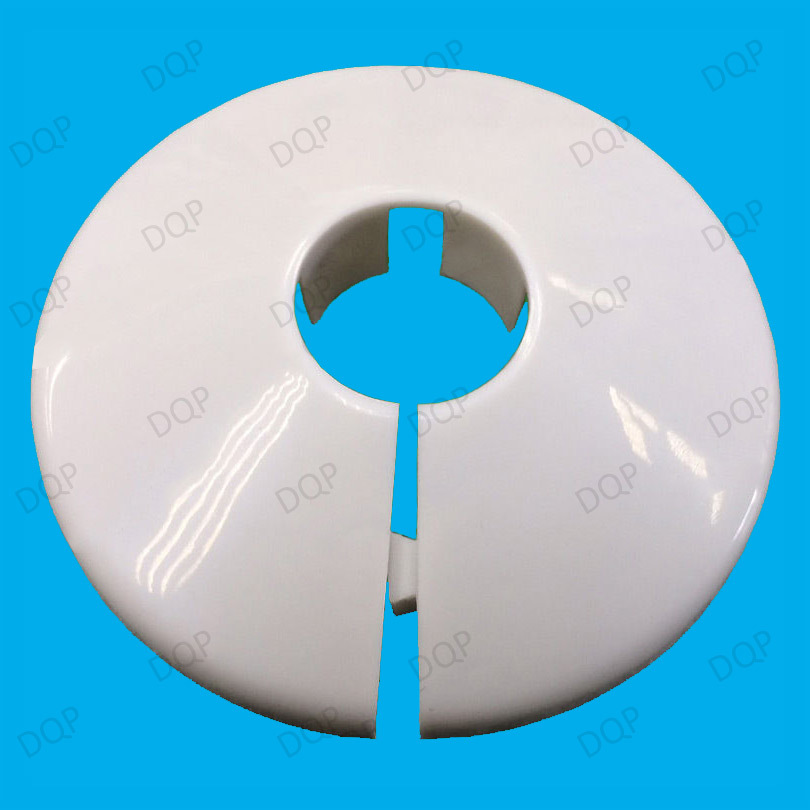 10x White Plastic Radiator Pipe Collars, For 15mm Pipes Easy Fit Flooring Covers