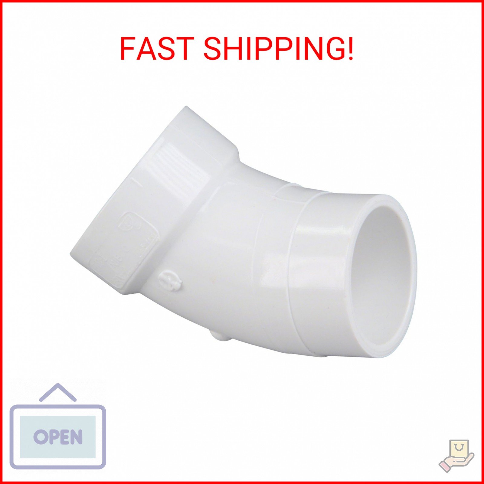 NIBCO Fig No C4806-2, 3 in. PVC DWV 45 Degree Street Elbow Spigot x Hub
