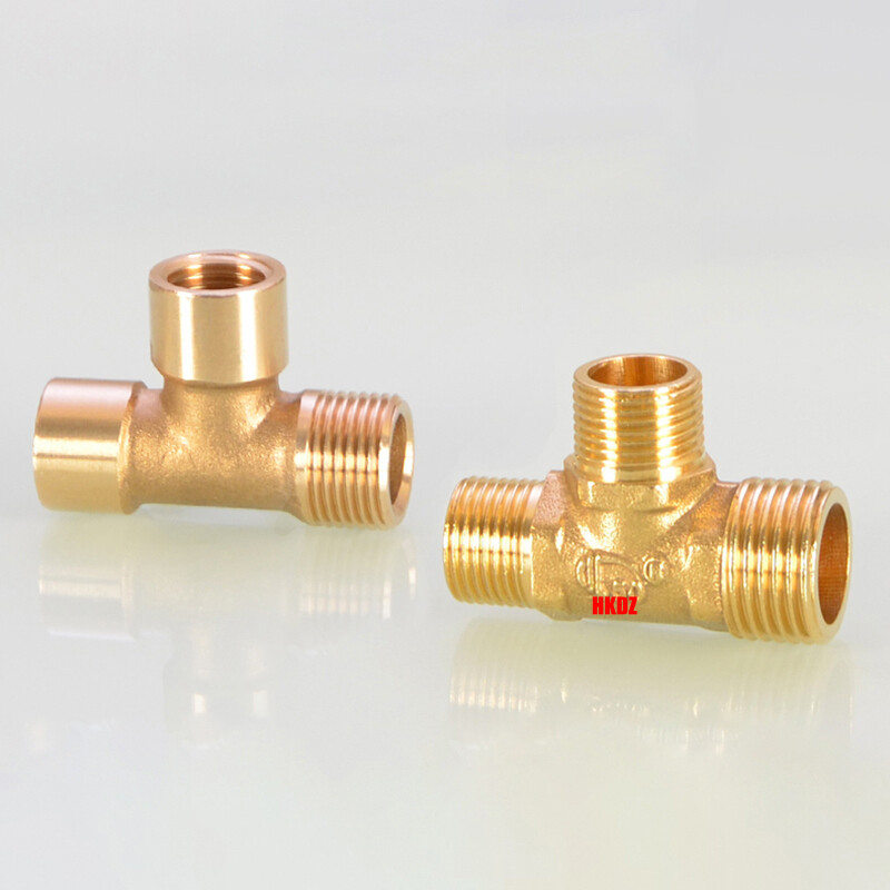 Brass BSP Pipe Fittings T-Shape Equal/Female Thread Tee Connector Tube Adapters
