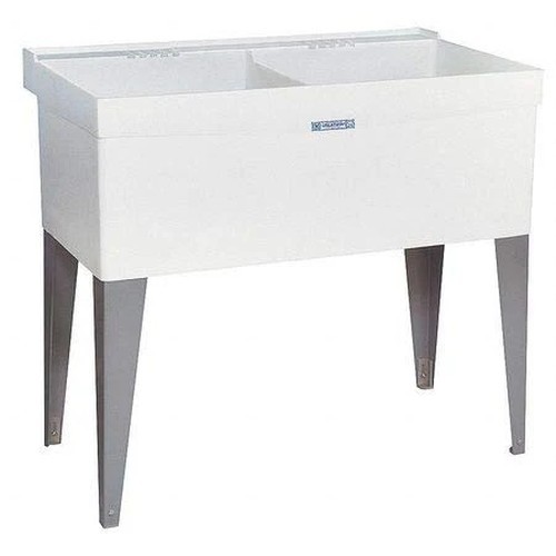 Mustee 27F Laundry Tub 38 Gal Thermoplastic Floor Mount 1.5″ Connection