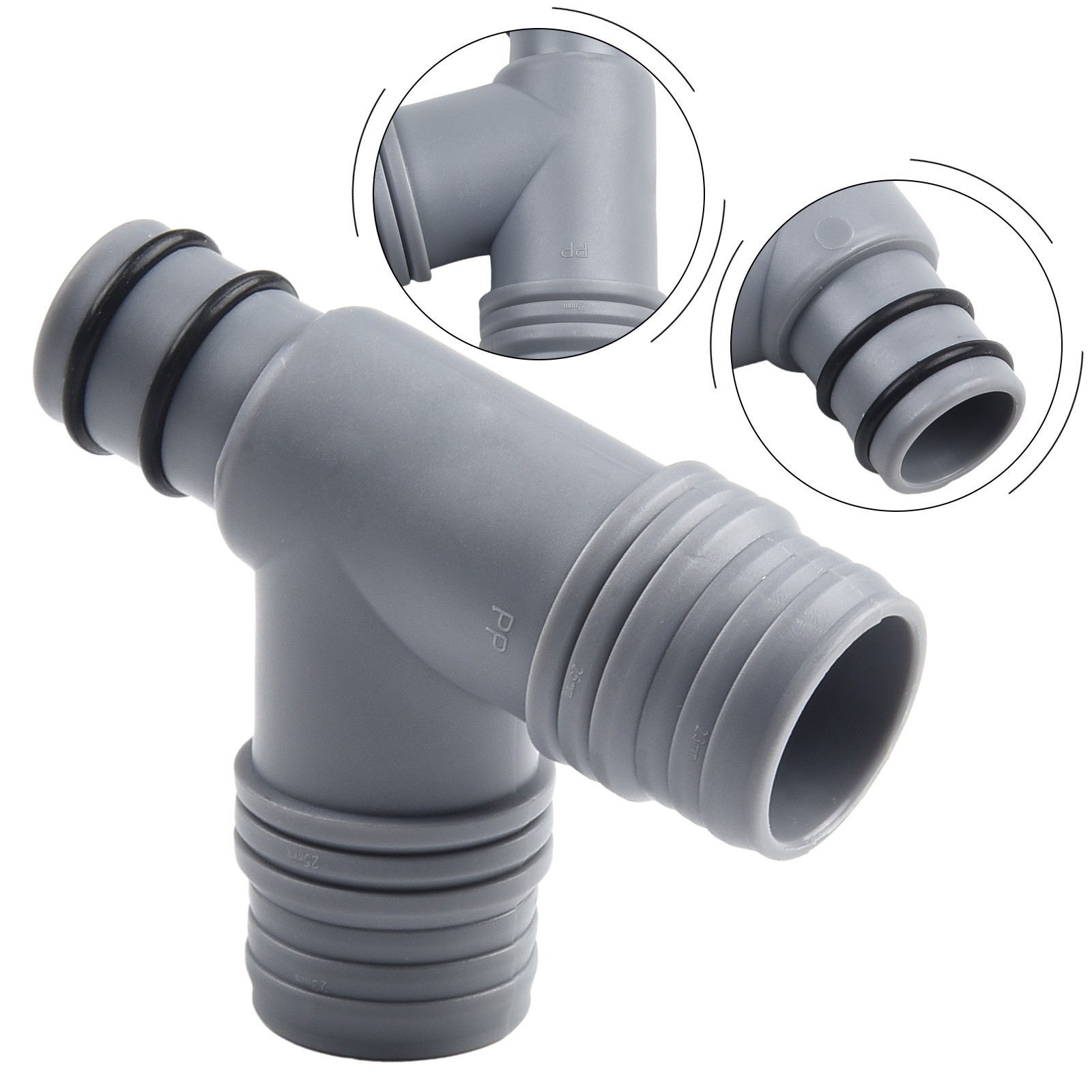 Bathroom Kitchen Tube Pipe Sink Basin Drain Overflow Hose Tee Head Sink Joint