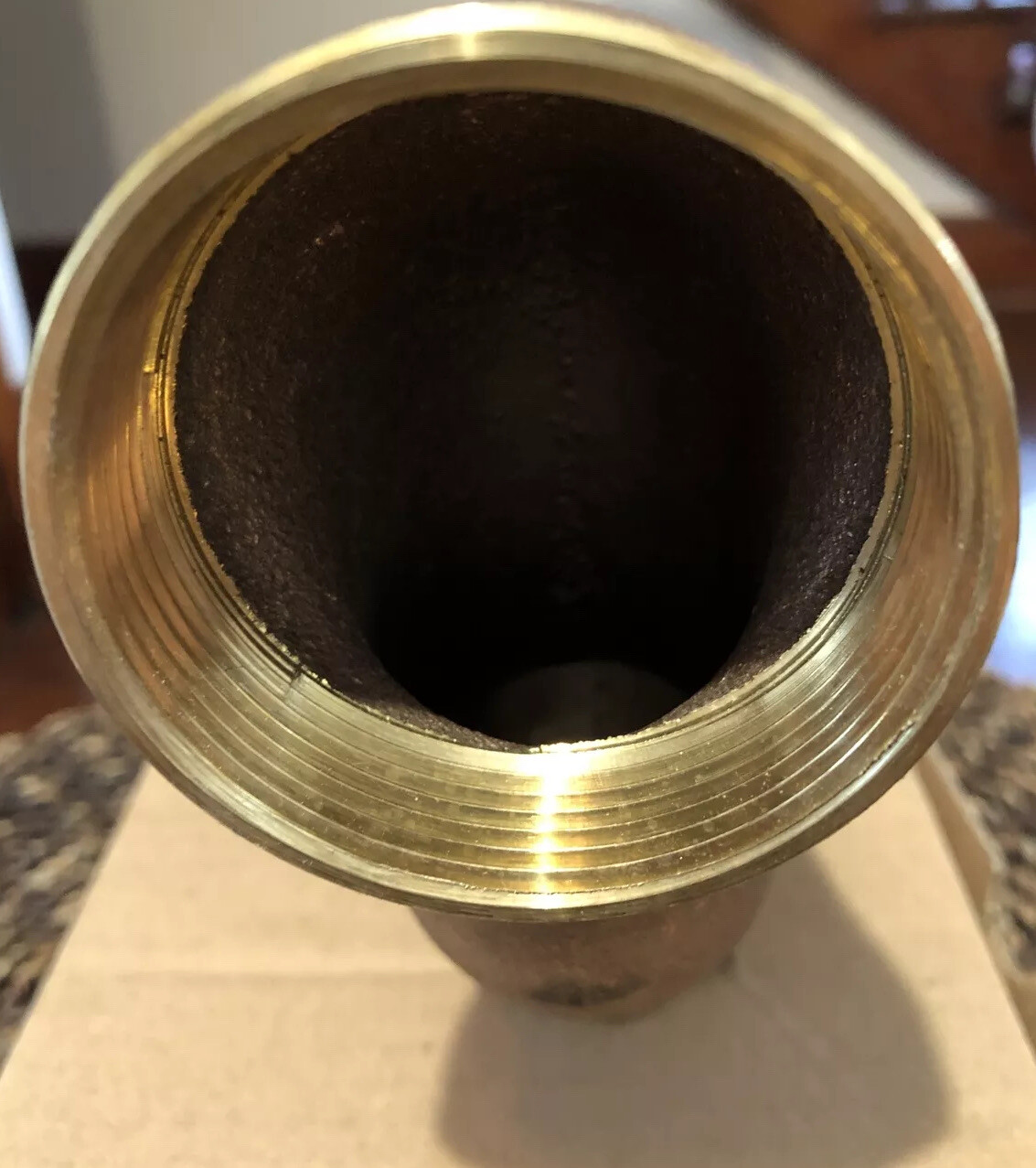 EVERFLOW Supplies 2” x 1-1/2” NY Trap, RB with Cleanout Item 2112 Rough Brass