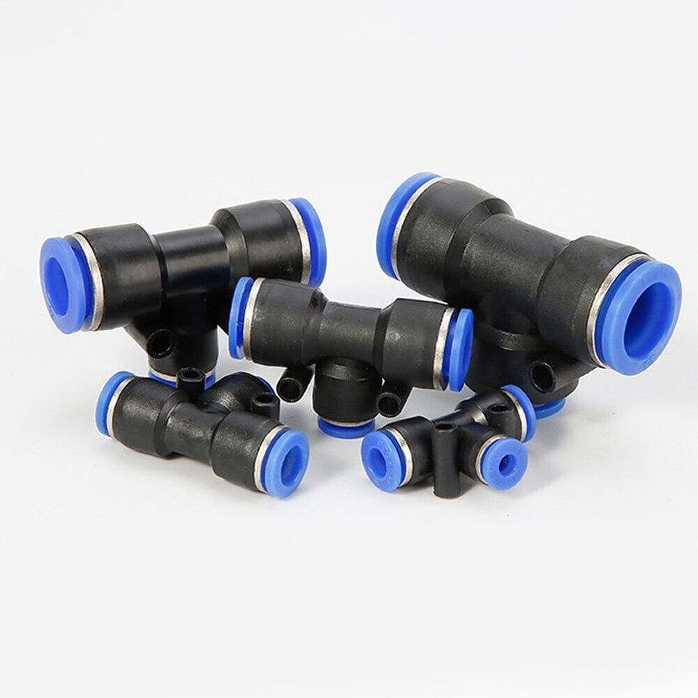 Nylon Pneumatic Equal Tee Connector Fitting 4mm 5mm 6mm 8mm 10mm 12mm – Push Fit