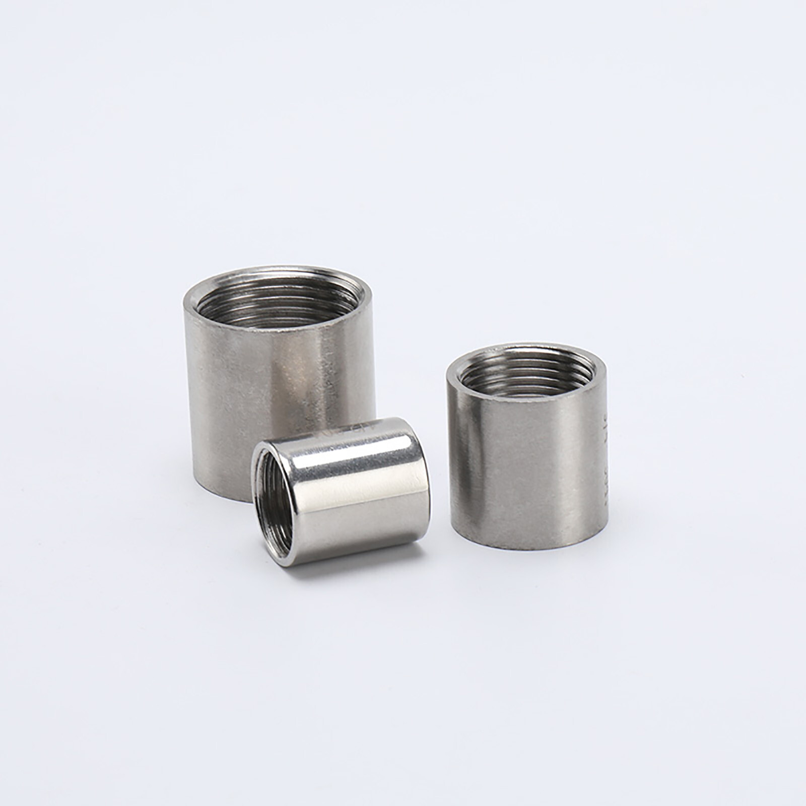 Stainless Steel Pipe Fittings BSP Threaded Adapter Full Socket Coupler Connector