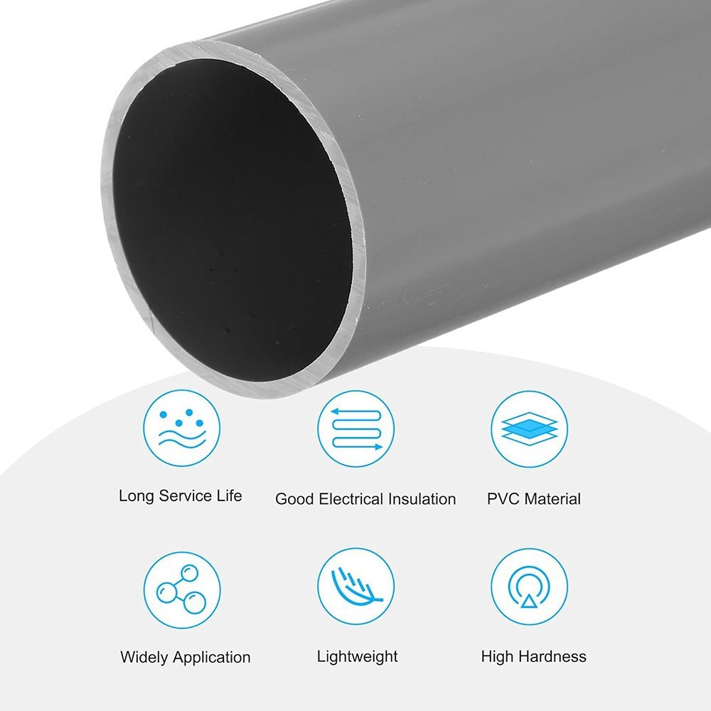 20-315mm Grey PVC Round Tube / Pipe Solvent Weld Length 2cm 5cm 8cm 10cm – 30cm