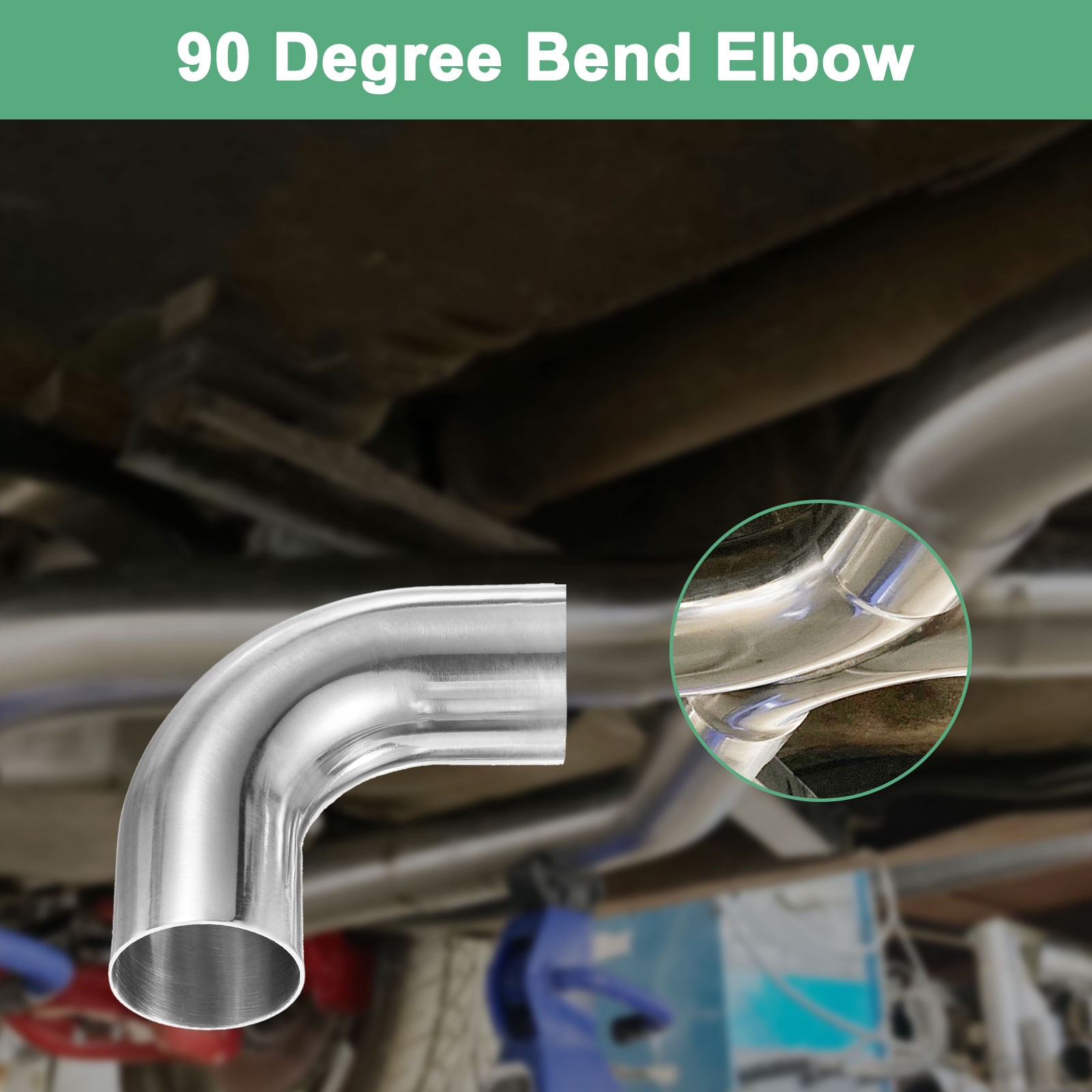 OD 1.8 Inch 90 Degree Mandrel Bend Elbow, Thicken 1.5 mm Height 105 mm