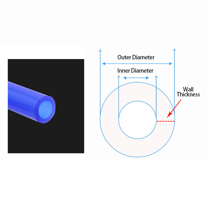 3x5mm Coloured Silicone Tube Food Grade Water Hose Connection Tube Vacuum Pipe