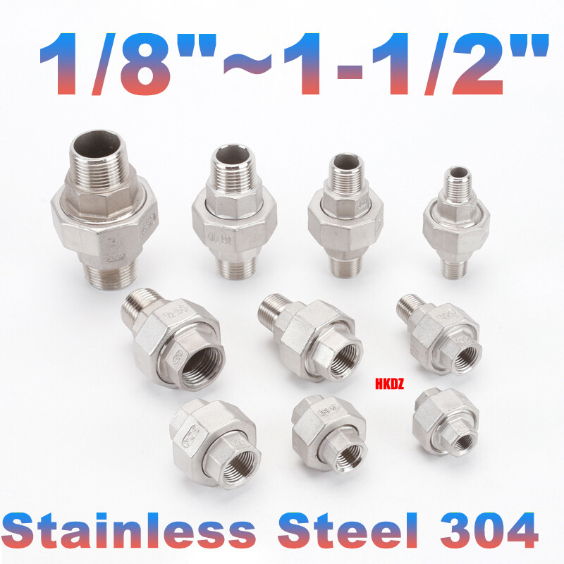 BSP Male/Female Stainless Steel 304 Reducing Adaptors Straight Nipples Fittings