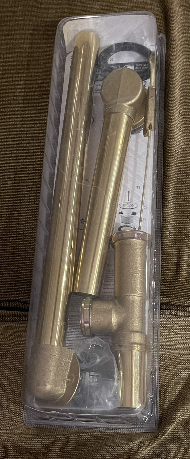 Everbilt Trip Lever 1-1/2 in. 20-Gauge Brass Pipe Bath Waste and Overflow Drain