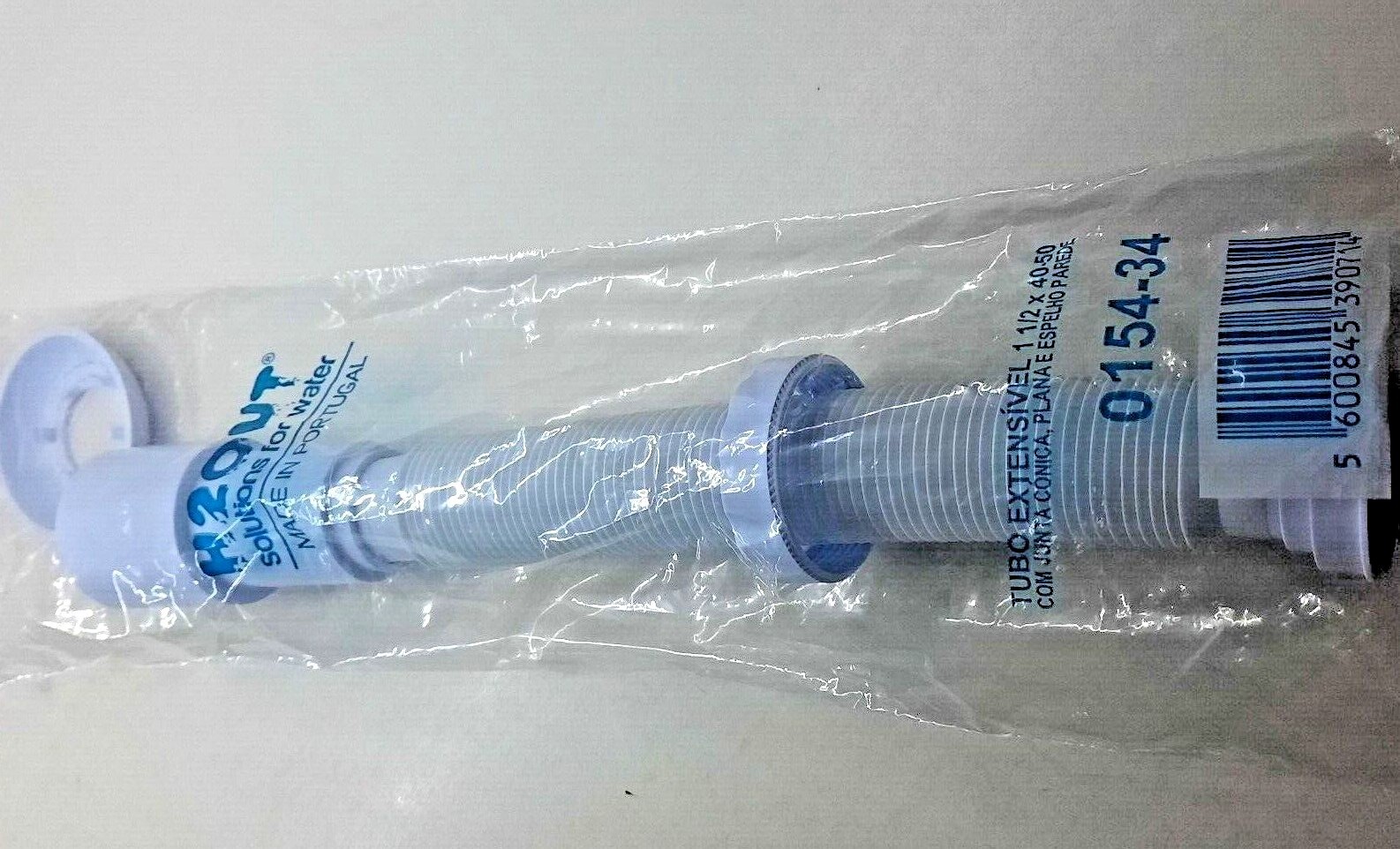 Flexible Drain Pipe Bathroom Sink Expanded Tube 1 1/2 inch x 2 inch