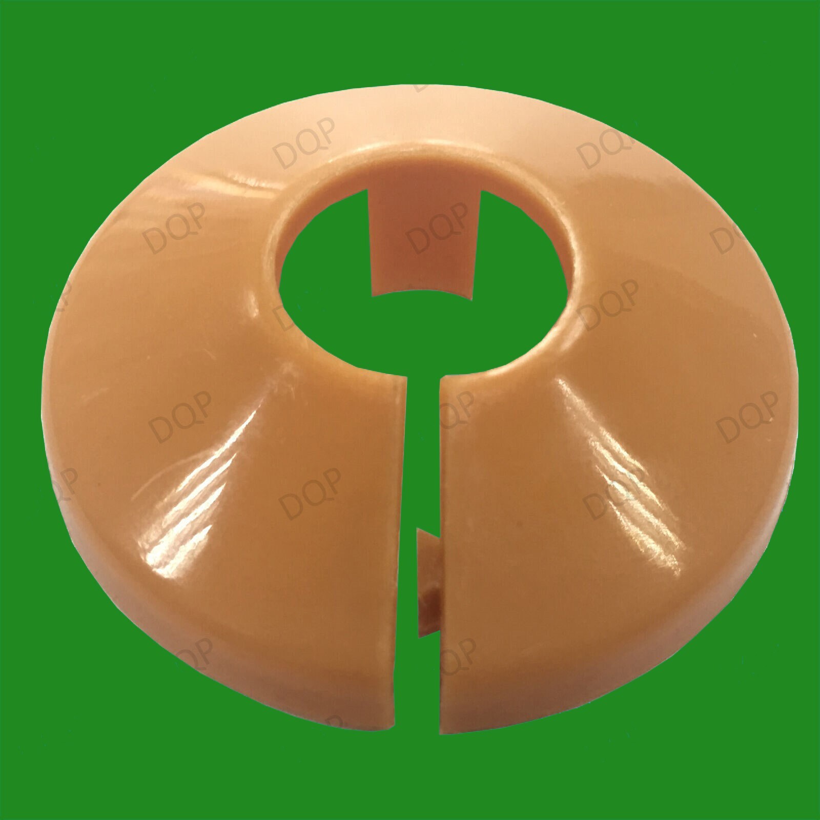 12x Brown Plastic Radiator Pipe Collars, For 15mm Pipes Easy Fit Flooring Covers