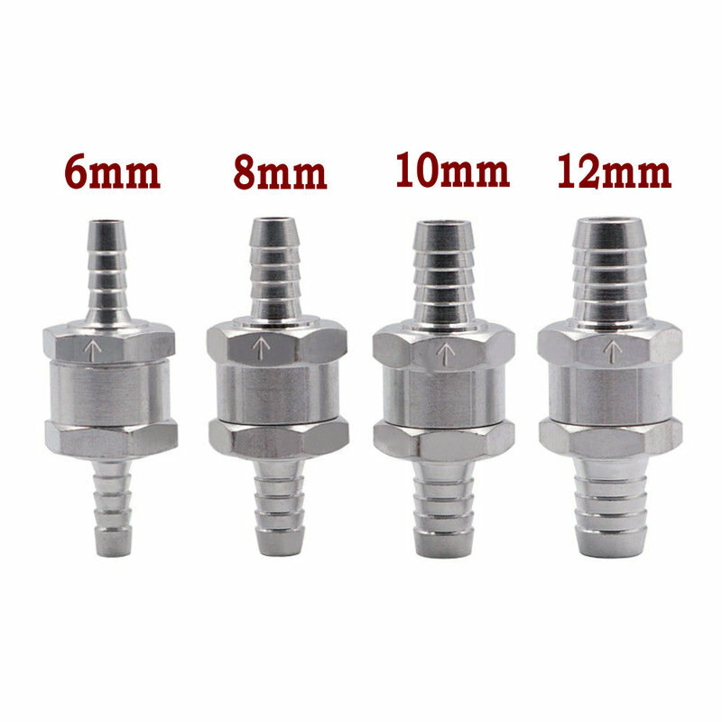Non Return Valve One Way Inline 6mm 8mm 10mm Fuel Air Water Pipe Tube Hose New