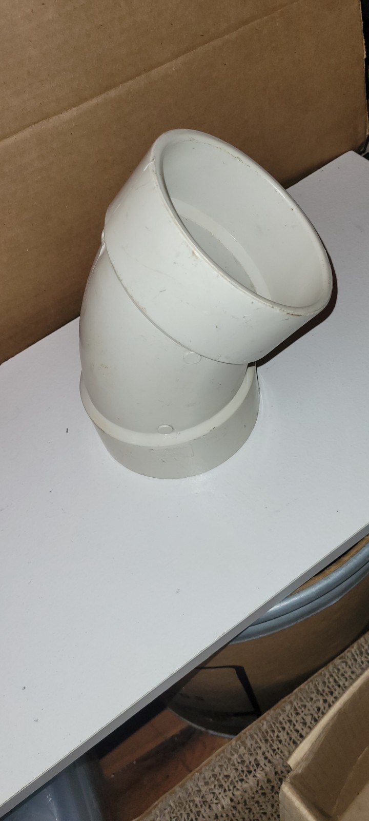 NOS Nibco PVC Elbow 45-Degree 4″ 4806