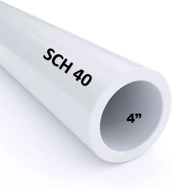 VENTRAL Schedule 40 FOAM CORE (CELLULAR) PVC DWV Drain Pipe 4 Inch (4.5 OD),