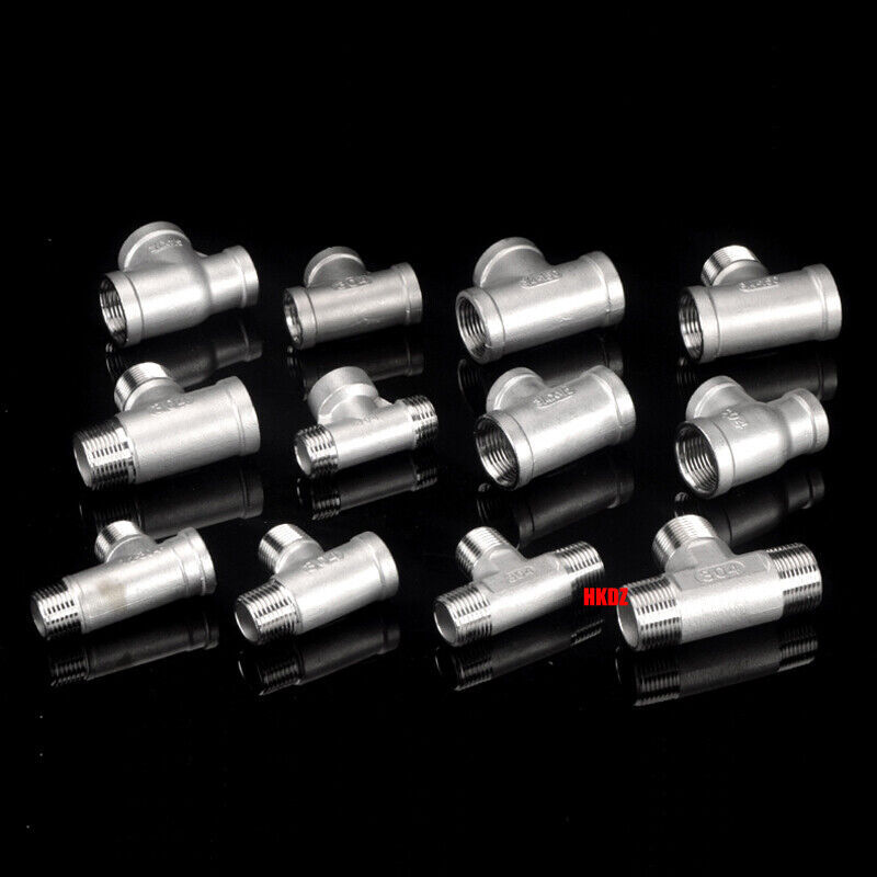 304 Stainless Steel Pipe Fittings BSP 1/4″~2″ Female/Male Thread 3-Way Connector