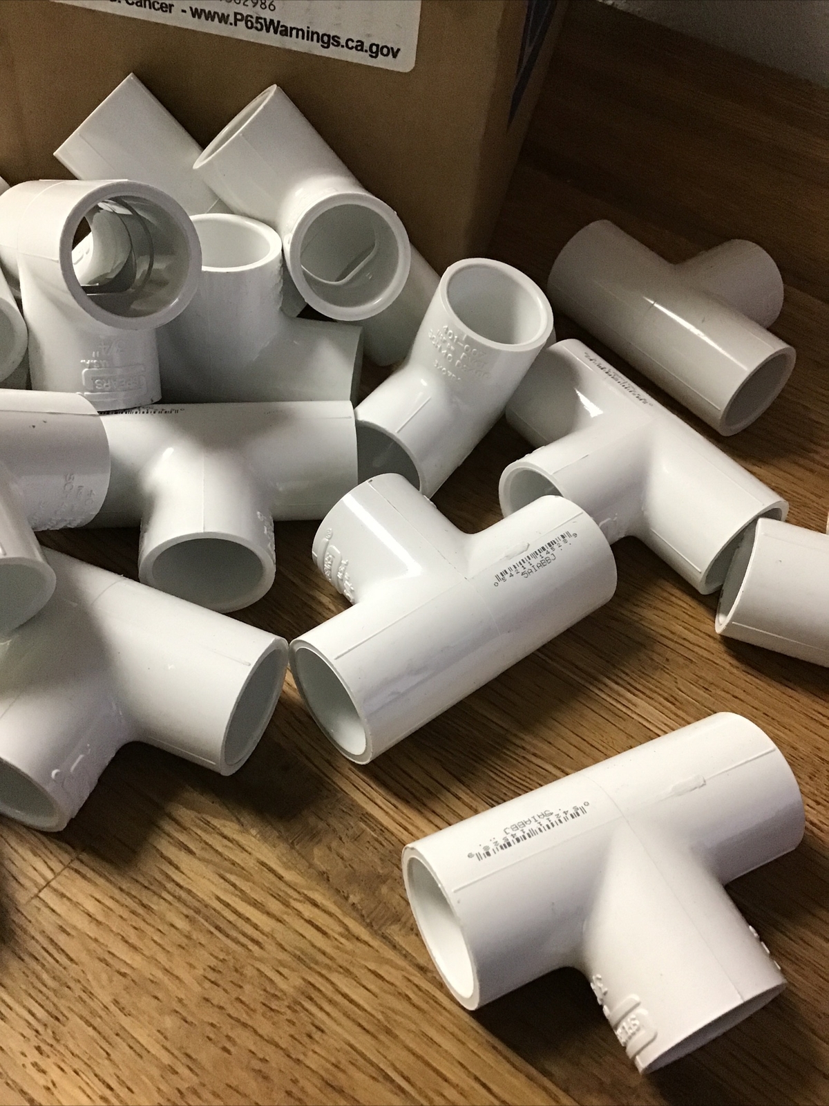 Lot Of 20 Spears Pipe Fitting Tee Sockets Schedule 40 PVC White 3/4″ 401-007