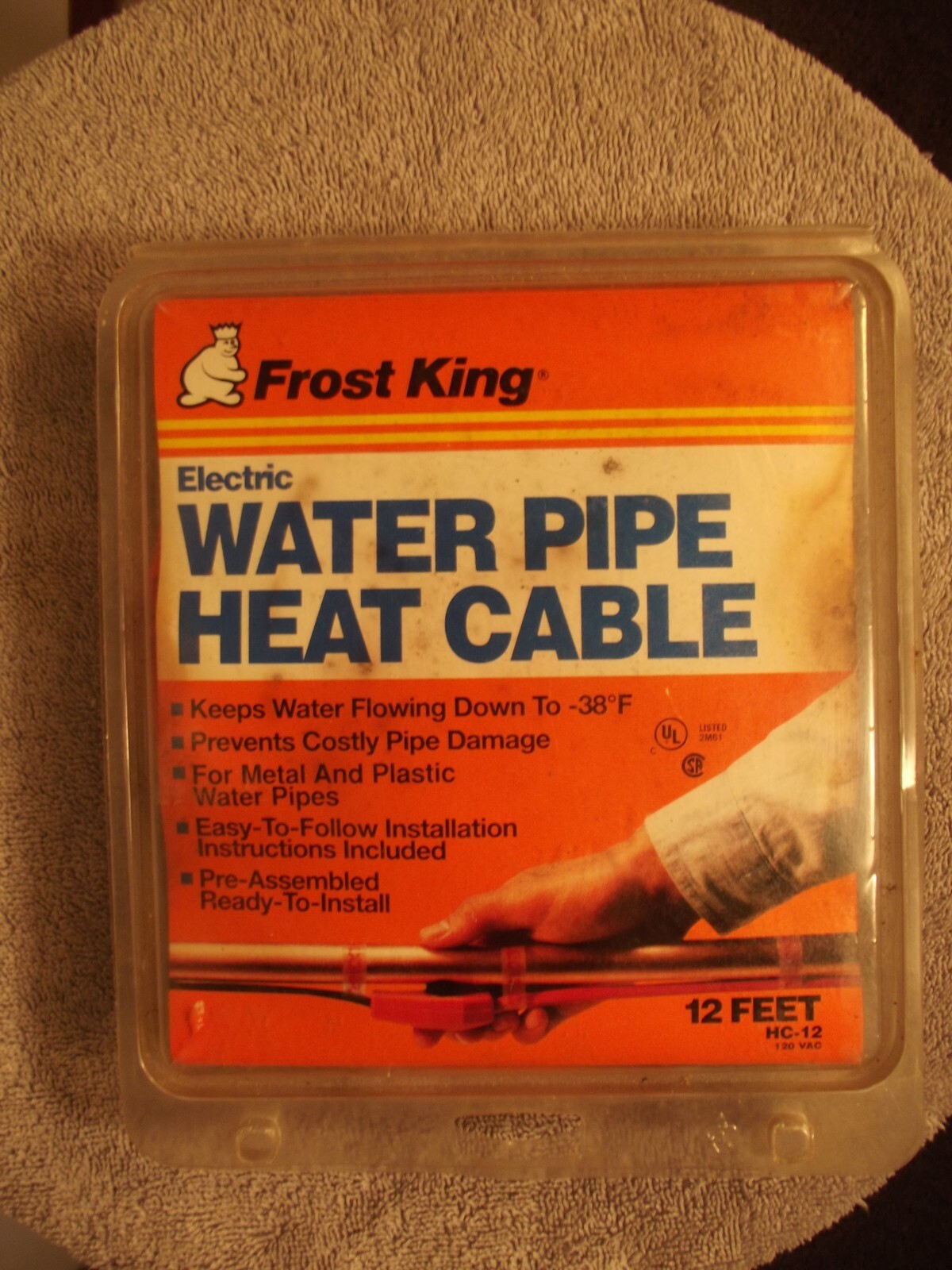 Frost King HC-12 Electric 120V 12 ft. Water Pipe Heat Cable