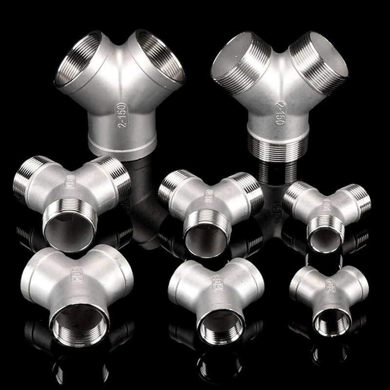 BSP 1/4″- 2″ Stainless Steel “Y” 3-Way Female/Male Thread Pipe Fitting Connector