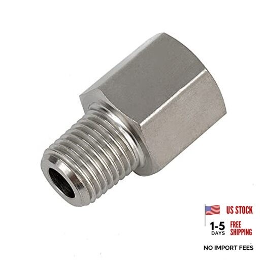 Metalwork 304 Stainless Steel Pipe 1/8″ NPT Male x 1/8″ G Female Thread 1 Pcs