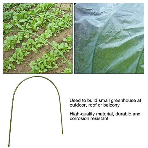Pack of 6 Plastic Coated Steel Pipe Greenhouse Hoop Arch Shape Support Frame