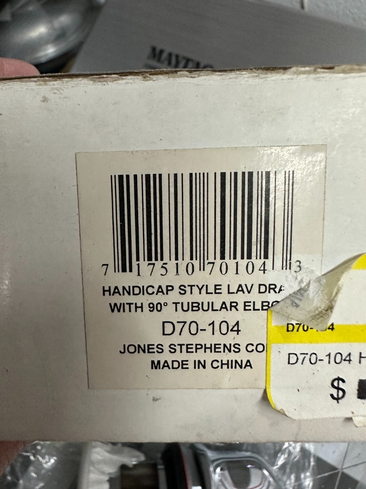 New JONES STEPHENS D70-104 LAVATORY DRAIN TUBULAR ELBOW Handicap Style