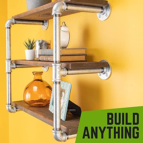 PIPE DÉCOR 1/2 in. Authentic Galvanized Malleable Iron 90 Degree FPT x 1/2 INCH