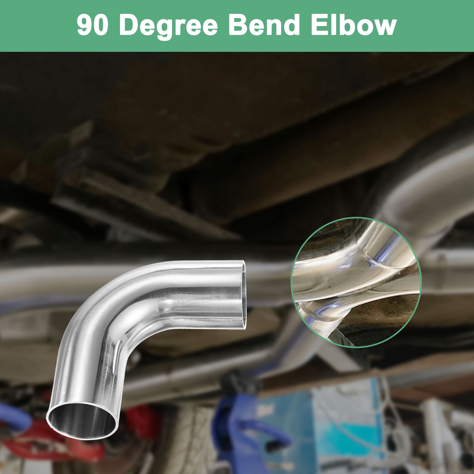 OD 1.3 Inch 90 Degree Mandrel Bend Elbow, Thicken 1.5 mm Height 75 mm