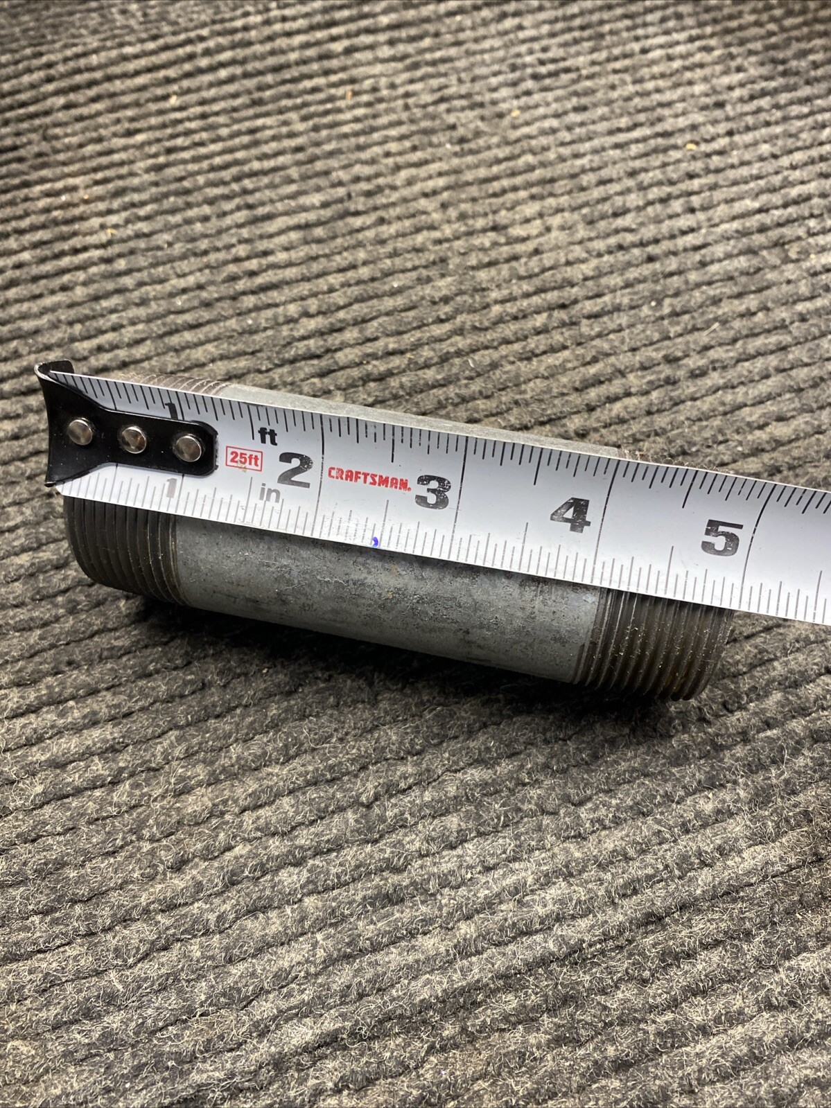 Lot of 4 Galvanized Steel Pipe Nipple 1-1/2″ X 5″