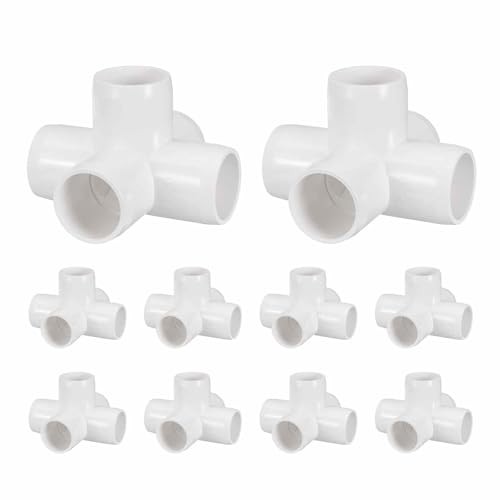 Pcs 1″ Elbow PVC Fitting, SCH40 5-Way Cross Furniture Grade 10 1″ 5-Way Cross