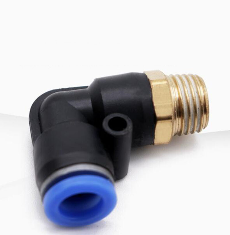 PL Pneumatic Trachea Quick Plug Plastic Connectors Threaded Elbow adapter 4-16mm