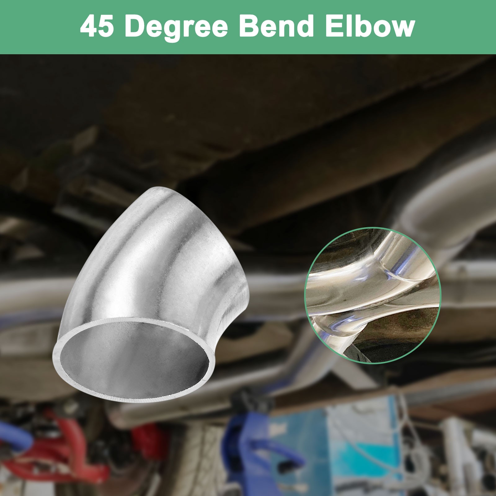 4-Pack OD 1 Inch 45 Degree Mandrel Bend Elbow, Thicken 1.5 mm Height 33 mm