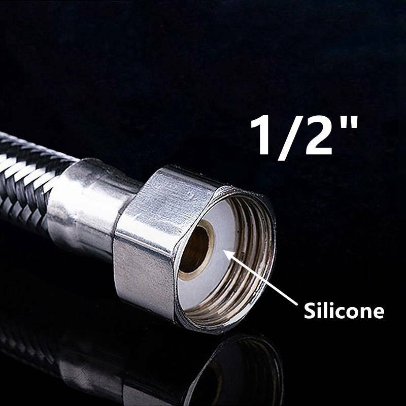 1/2 DN15 Stainless Steel Woven Plumbing Hose Water Pipe For Faucet Bathroom