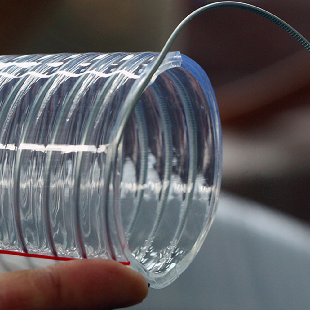 Food Grade Wire Reinforced Clear PVC Braided Hose Pipe Heavy Duty Air Water Fuel